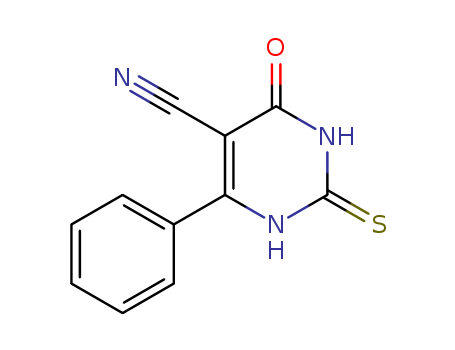 5-Pyrimidinecarbonitrile, 1,2,3,4-tetrahydro-4-oxo-6-phenyl-2-thioxo-