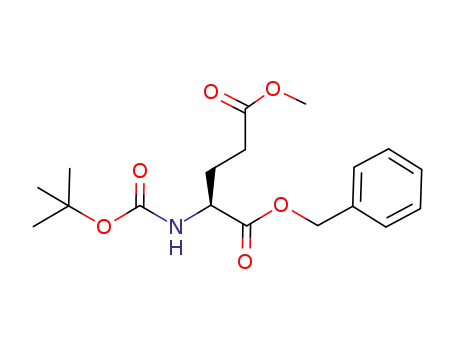 Molecular Structure of 132245-78-4 (L-Glutamic acid, N-[(1,1-dimethylethoxy)carbonyl]-, 5-methyl
1-(phenylmethyl) ester)
