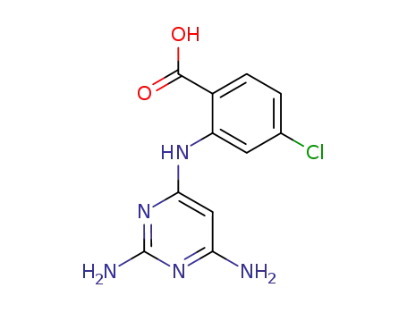 Molecular Structure of 830347-29-0 (Benzoic acid, 4-chloro-2-[(2,6-diamino-4-pyrimidinyl)amino]-)