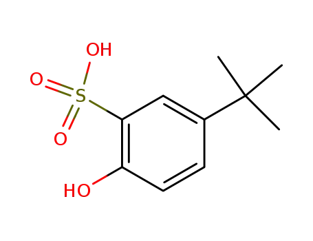 Molecular Structure of 69103-69-1 (5-<i>tert</i>-butyl-2-hydroxy-benzenesulfonic acid)