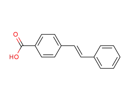 Molecular Structure of 13041-75-3 (Benzoic acid, 4-[(1E)-2-phenylethenyl]-)