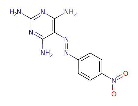 Molecular Structure of 38522-19-9 (5-(4-nitrophenyl)diazenylpyrimidine-2,4,6-triamine)