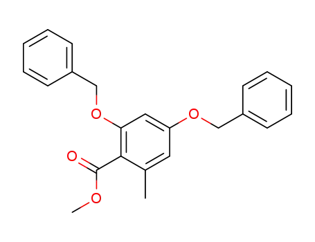 Molecular Structure of 58061-98-6 (Benzoic acid, 2-methyl-4,6-bis(phenylmethoxy)-, methyl ester)