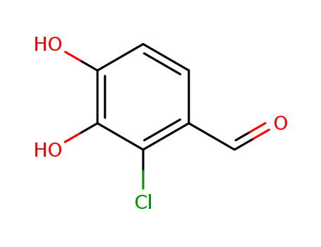 Molecular Structure of 32864-11-2 (Benzaldehyde, 2-chloro-3,4-dihydroxy-)