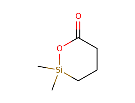 Molecular Structure of 15129-96-1 (2,2-Dimethyl-1,2-oxasilinan-6-one)