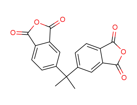 Molecular Structure of 1779-17-5 (5-[2-(1,3-dioxoisobenzofuran-5-yl)propan-2-yl]isobenzofuran-1,3-dione)