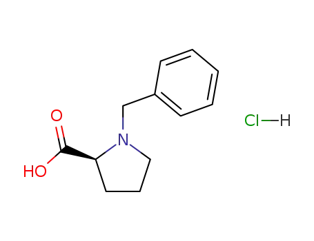 Molecular Structure of 92086-93-6 (1-BENZYL-PYRROLIDINE-2-CARBOXYLIC ACID HYDROCHLORIDE)