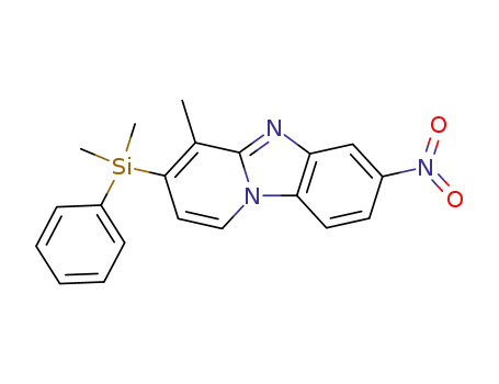 Molecular Structure of 180298-60-6 (7-nitro-4-methyl-3-dimethylphenylsilylpyrido<1,2-a>benzimidazole)