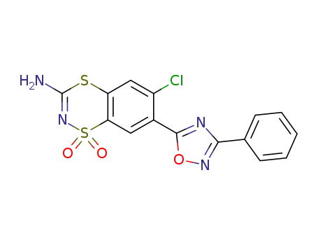 3-amino-6-chloro-7-(3-phenyl-1,2,4-oxadiazol-5-yl)-1,1-dioxo-1,4,2-benzodithiazine
