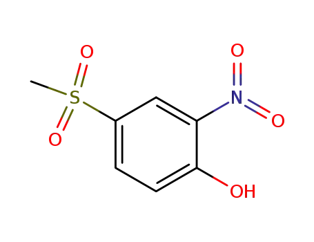 Molecular Structure of 97-10-9 (4-(methylsulphonyl)-2-nitrophenol)