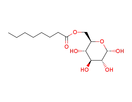 Molecular Structure of 73174-06-8 (6-O-octanoyl-alpha-D-glucopyranose)