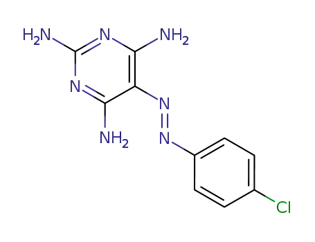 Molecular Structure of 2878-02-6 (5-[(E)-(4-chlorophenyl)diazenyl]pyrimidine-2,4,6-triamine)