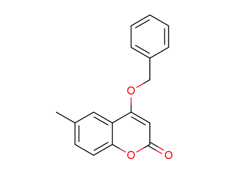 Molecular Structure of 1399134-32-7 (4-(benzyloxy)-6-methyl-2H-chromen-2-one)
