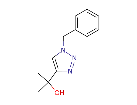 Molecular Structure of 116557-80-3 (2-(1-benzyl-1H-1,2,3-triazol-4-yl)-2-propanol)