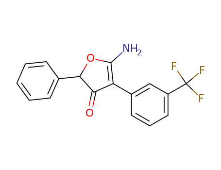 Molecular Structure of 96525-22-3 (2-phenyl-3-oxo-4-(3-trifluoromethylphenyl)-5-amino-2,3-dihydrofuran)