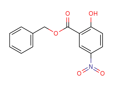 Molecular Structure of 155388-71-9 (Benzoic acid, 2-hydroxy-5-nitro-, phenylmethyl ester)