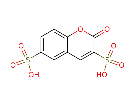 Molecular Structure of 69089-38-9 (2-oxo-2<i>H</i>-chromene-3,6-disulfonic acid)