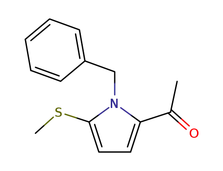 Molecular Structure of 156210-89-8 (1-benzyl-2-acetyl-5-methylthiopyrrole)