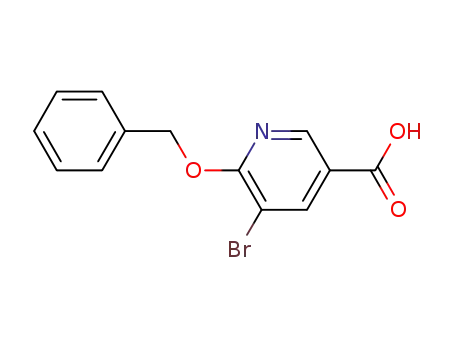 Molecular Structure of 912454-75-2 (6-benzyloxy-5-bromo-3-pyridinecarboxylic acid)