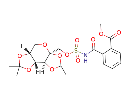 Molecular Structure of 627538-01-6 (N-(2-methoxycarbonylphenyl)carbonyl-2,3:4,5-bis-O-(1-methylethylidene)-β-D-fructopyranose sulfamate)