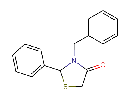 Molecular Structure of 80353-43-1 (3-benzyl-2-phenyl-1,3-thiazolidin-4-one)