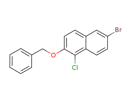 Molecular Structure of 887343-51-3 (2-(benzyloxy)-6-bromo-1-chloronaphthalene)