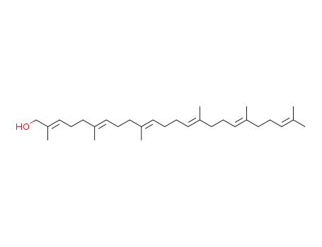 Molecular Structure of 79370-71-1 ((2E,6E,10E,14E,18E,22E)-2,6,10,15,19,23-hexamethyltetracosa-2,6,10,14,18,22-hexaene-1-ol)