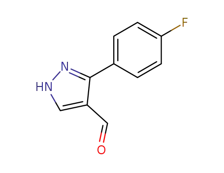 Molecular Structure of 306936-57-2 (3-(4-FLUOROPHENYL)-1H-PYRAZOLE-4-CARBALDEHYDE)