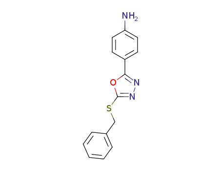 Molecular Structure of 889790-16-3 (2?benzylthio?5?(4?aminophenyl)?1,3,4?oxadiazole)
