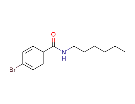 Molecular Structure of 346688-97-9 (4-BroMo-N-n-hexylbenzaMide, 97%)