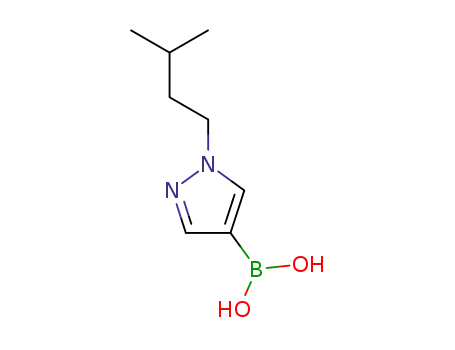 Molecular Structure of 847818-58-0 (1-(3-METHYLBUTYL)-1H-PYRAZOLE-4-BORONIC ACID)