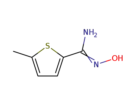 Molecular Structure of 372106-90-6 (N-HYDROXY-5-METHYLTHIOPHENE-2-CARBOXAMIDINE)