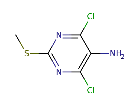 Molecular Structure of 333388-03-7 (4,6-Dichloro-2-(methylthio)-5-pyrimidineamine)