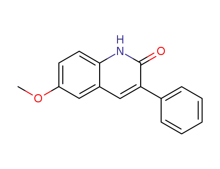 Molecular Structure of 256424-26-7 (6-METHOXY-3-PHENYL-2-QUINOLINOL)