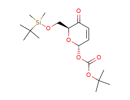 (2S,6S)-carbonic acid tert-butyl ester 6-(tert-butyl-dimethyl-silanyloxymethyl)-4-oxo-2,3-dihydro-6H-pyran-2-yl ester
