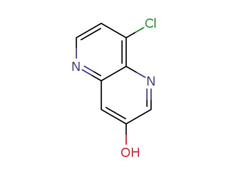Molecular Structure of 1071541-08-6 (8-Chloro-1,5-naphthyridin-3-ol)