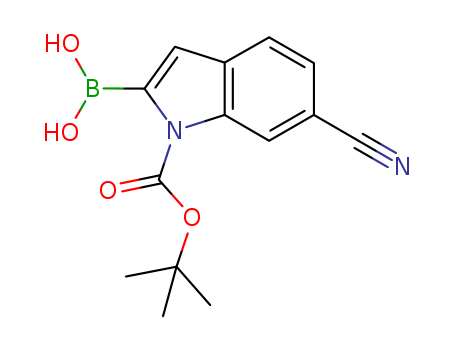 (1-(TERT-BUTOXYCARBONYL)-6-CYANO-1H-INDOL-2-YL)BORONIC ACID  CAS NO.913835-67-3