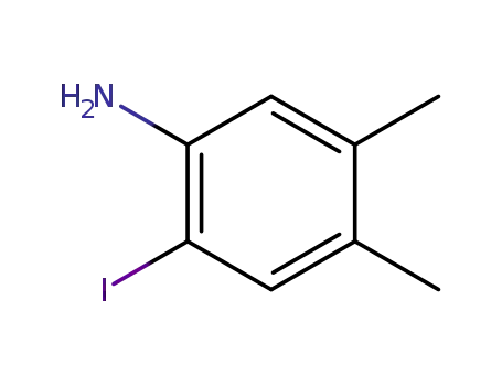 Molecular Structure of 117832-17-4 (2-IODO-4,5-DIMETHYLBENZENAMINE)