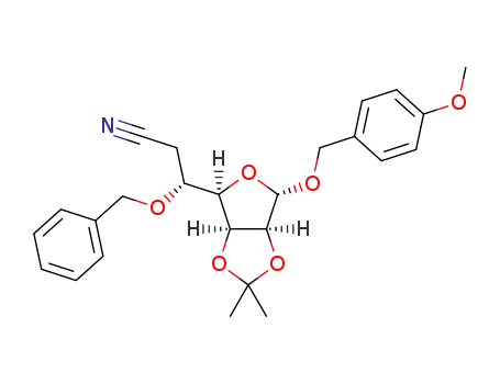 4-methoxybenzyl 5-O-benzyl-6-cyano-6-deoxy-2,3-O-isopropylidene-α-D-mannofuranoside