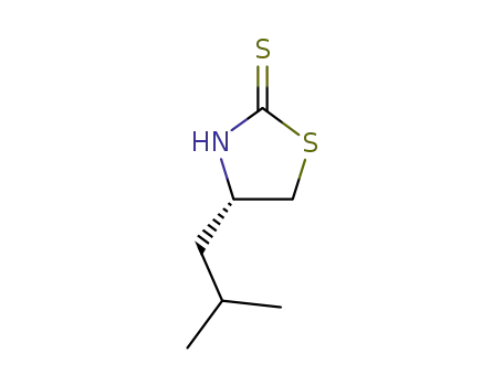 Molecular Structure of 185137-28-4 (2-Thiazolidinethione, 4-(2-methylpropyl)-, (4S)-)