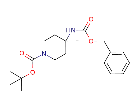 Molecular Structure of 236406-14-7 (4-BENZYLOXY-CARBONYL-AMINO-1-N-BUTOXY-CARBONYL-4-METHYL PIPERIDINE)