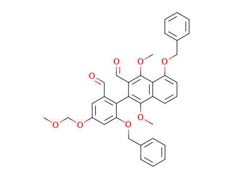 8-benzyloxy-3-(2-benzyloxy-6-formyl-4-methoxymethoxy-phenyl)-1,4-dimethoxy-naphthalene-2-carbaldehyde