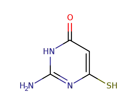 Molecular Structure of 6973-81-5 (4(1H)-Pyrimidinone, 2-amino-6-mercapto- (9CI))