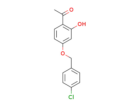 Molecular Structure of 821780-53-4 (Ethanone, 1-[4-[(4-chlorophenyl)methoxy]-2-hydroxyphenyl]-)