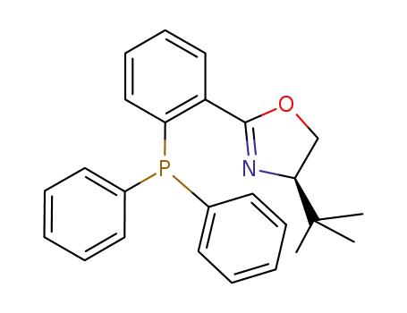 Molecular Structure of 164858-79-1 ((4R)-4-(1,1-diMethylethyl)-2-[2-(diphenylphosphino)phenyl]-4,5-dihydro-Oxazole)