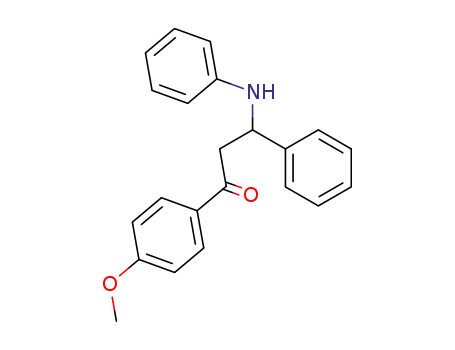 Molecular Structure of 856-19-9 (1-Propanone, 1-(4-methoxyphenyl)-3-phenyl-3-(phenylamino)-)