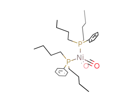 Molecular Structure of 15747-45-2 ((CO)2Ni(P(C<sub>6</sub>H<sub>5</sub>)(C<sub>4</sub>H<sub>9</sub>-n)2)2)