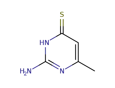 Molecular Structure of 6307-44-4 (4(1H)-Pyrimidinethione, 2-amino-6-methyl- (9CI))