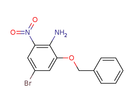 Molecular Structure of 713530-47-3 (Benzenamine, 4-bromo-2-nitro-6-(phenylmethoxy)-)