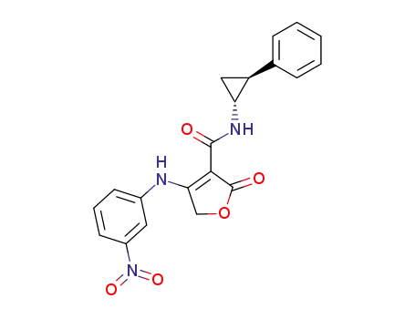 3-Furancarboxamide,
2,5-dihydro-4-[(3-nitrophenyl)amino]-2-oxo-N-(2-phenylcyclopropyl)-,
trans-